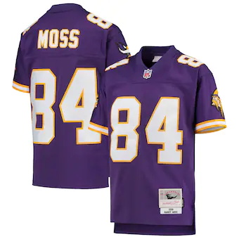 youth mitchell and ness randy moss purple minnesota vikings